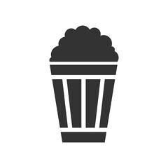 Popcorn package bag icon isolated on transparent background