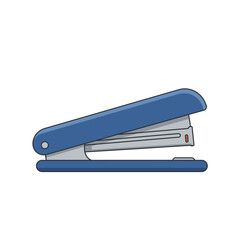 A versatile blue stapler, an essential tool for organizing documents, is cleanly illustrated in a vector style, perfect for educational or business graphics.