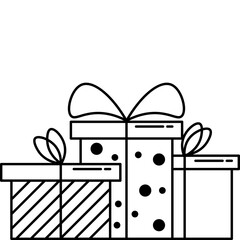 Fototapeta premium Gift Box Line