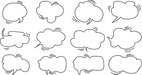 Speech Bubble set. Talk bubble. Cloud speech bubbles collection. Vector