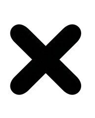 Bold rounded X symbol, representing cancel, close, and error