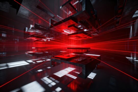 Abstract Futuristic Metal Architecture