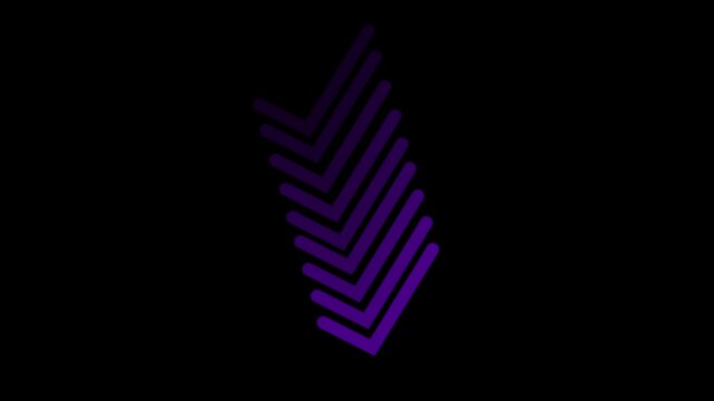 Purple  Down Arrow Animation &ndash; Glowing Directional Symbol Representing Alert, Download, or Decrease.