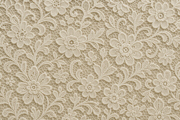Fototapeta premium Detailed lace textile fabric macro closeup pattern