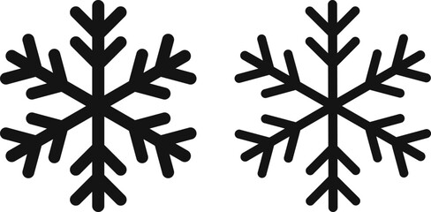 Snow icon set vector. snowflake icon 