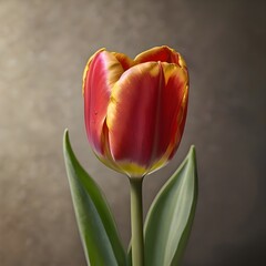 red and yellow tulip