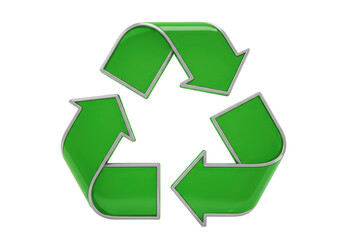 Isolated recycle symbol concept of environmental protection and sustainability of resources