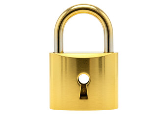 Isolated padlock, shiny, new, closed, protection, security, access control, safety design