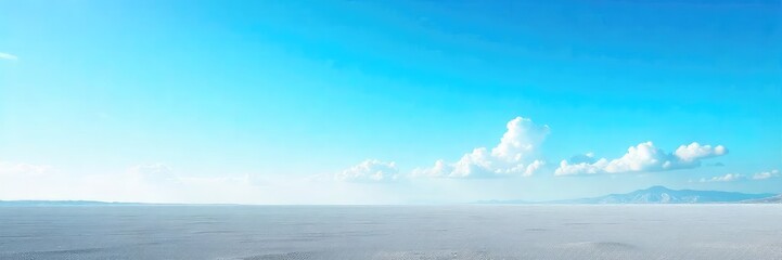 Obraz premium Vast, clear blue sky stretching to the horizon, a perfect example of a cloudless summer day Ideal for backgrounds or travel themes , cloudless, nature, unblemished sky