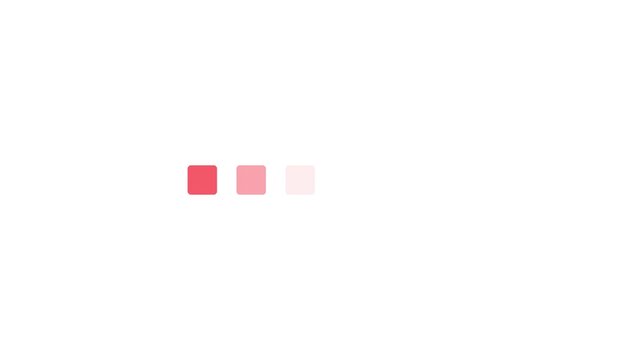 Animation loading bar dots looping progress icon on black background Loading is indicated by a dot.