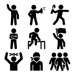 Activist and Protest Activities Icons