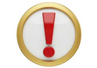 Isolated warning sign exclamation mark symbol alert danger problem help information issue