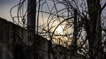 destroyed buildings in the industrial zone in Kiev the war in Ukraine
