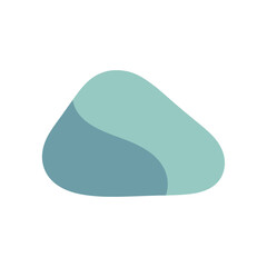 Fototapeta premium Abstract Teal Shape with Soft Edges and Subtle Shading.