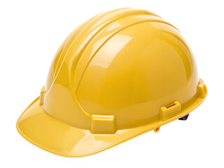 Isolated yellow hard hat providing head protection equipment for construction safety