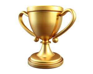 Gleaming golden trophy symbolizing victory achievement and success in competitions