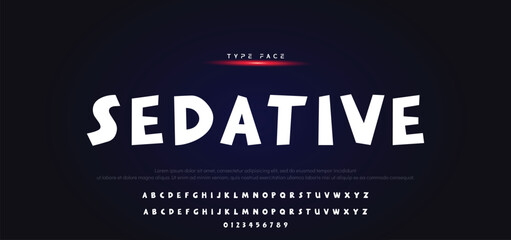 Obraz premium Vector of modern comical font and alphabet. Playful style font design, colorful childish alphabet, letters and numbers vector illustration