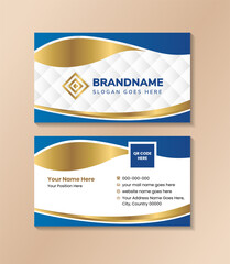 abstract clean style modern corporate company business card template with abstract shapes, wave blue identity card layout or visiting card design with transparency square pattern