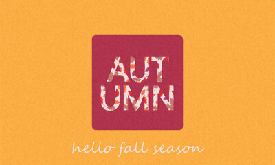 Trendy autumn poster, banner and card with colorful castings. Abstract autumn background, template for advertising, sales, websites, social networks and printing.