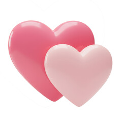 Layered_Glossy_Hearts_Pink_Minimalist_Love_Isolated