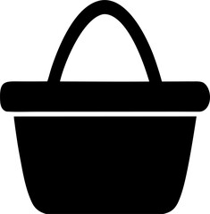 Picnic Basket Silhouette Vector Illustration | Outdoor Food Picnic Design