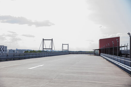 Rooftop of car parking building. Munich, Germany