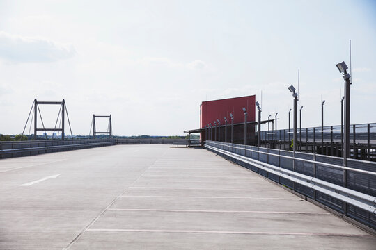 Rooftop of car parking building. Munich, Germany