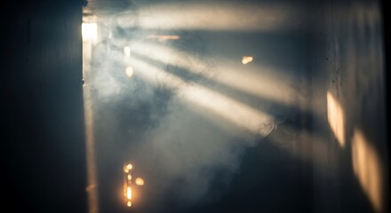 Sunlight Streaking Through a Dark Space.