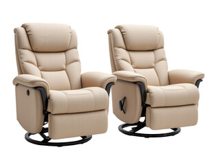 Naklejka premium Comfortable Modern Recliner Chairs for Cozy Living Room Spaces