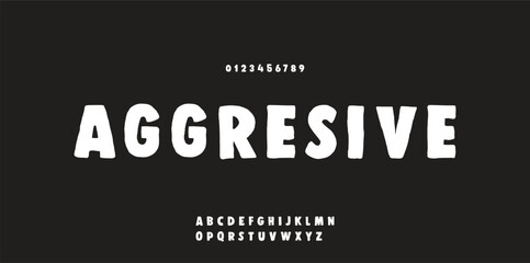 Cartoon audacious alphabet, playful uneven letters, bold geometric graffiti font for kid toy logo, youthful lettering, joyful headlines, and comic book typography. Vector typeset.