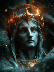 crowned sculpture - generative ai