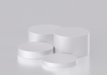 White product display podium in studio room, for display presentation