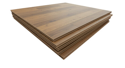 Brown wood texture showcases floor panels stacked on dark background. Suitable for product showcase, advertising, branding, and website design.