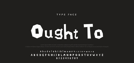 Playful style font design, childish alphabet letters and numbers vector illustration