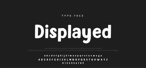 Playful style font design, colorful childish alphabet, letters and numbers vector illustration