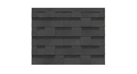 Gray roofing shingle shows rugged texture, offering a surface for product display, branding, or architectural rendering with a textured, durable appeal.