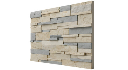 Stone texture shows gray and beige brick surface. Use for architecture, construction, home, interior design, and product presentation.