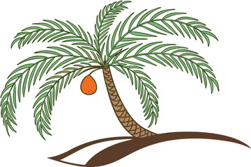 Fototapeta premium palm tree vector illustration