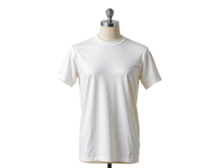 Plain White T-Shirt on Display for Fashion and Apparel Concepts