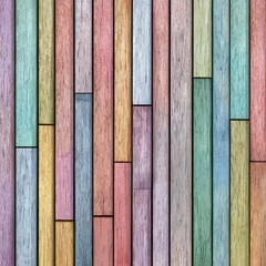pastel rainbow wood slats wall background for design