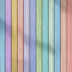 pastel rainbow wood slats wall background for design
