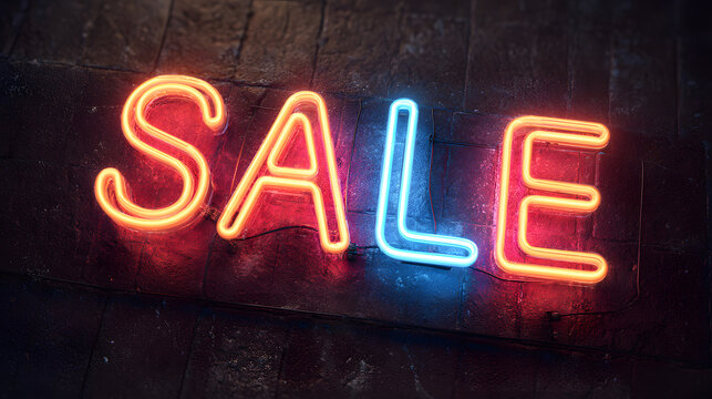 neon sale sign	
