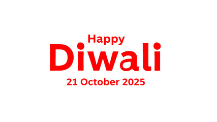Happy Diwali Typography Vector Design, Simple Festival of Lights Text Illustration for Greeting Cards and Banners.