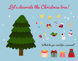 クリスマスツリーの飾り付け