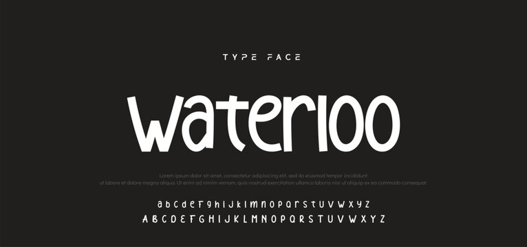 Playful cartoon Font, funky typeface for joyful brings life designs like children's artwork, birthday invitations, playful branding, and carnival typography. Vector typeset