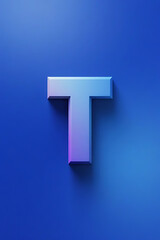 Lowercase t with luminous gradient glow, abstract futuristic backdrop, precise professional composition, attractive clean space 