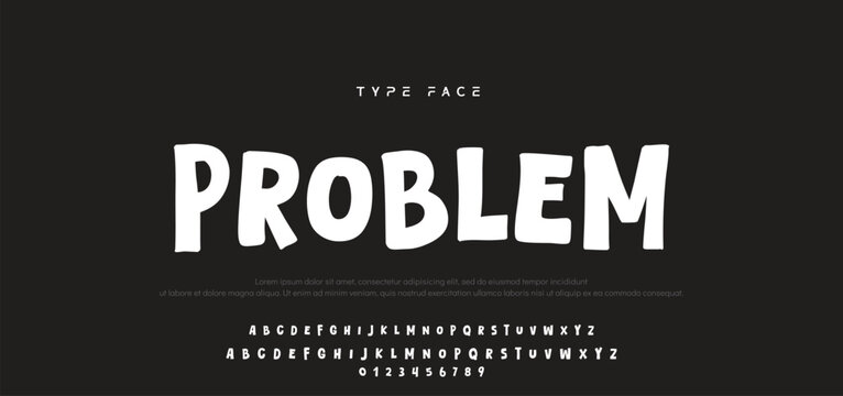 Playful cartoon Font, funky typeface for joyful brings life designs like children's artwork, birthday invitations, playful branding, and carnival typography. Vector typeset