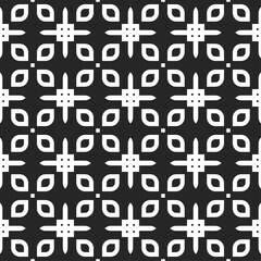 Obraz premium seamless monochrome black pattern vector design