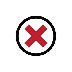 Obraz premium X mark icon design template isolated