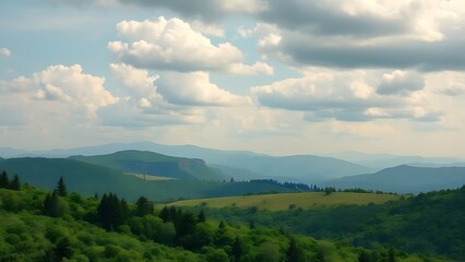 Obraz premium mountain landscape with clouds